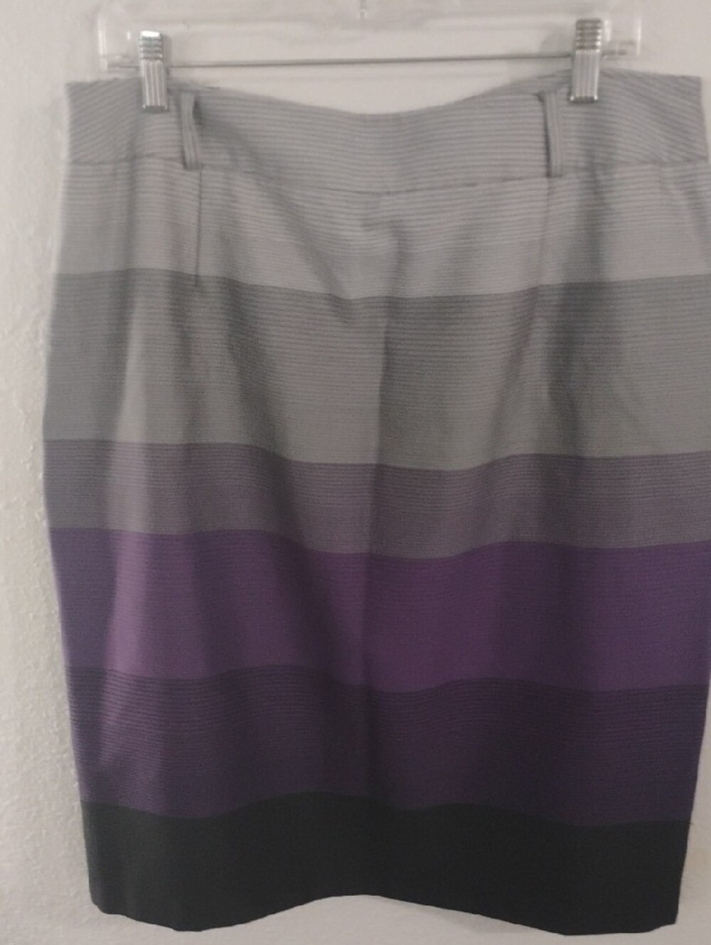 dressbarn Grey and Purple Striped Pencil Skirt - Picture 5 of 5